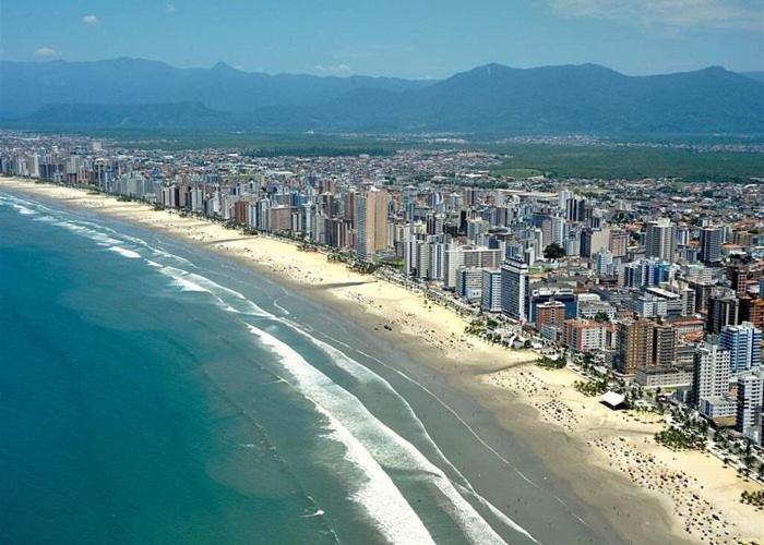 Apto Com Piscina E Churrasqueira Praia Grande  Zewnętrze zdjęcie